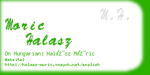 moric halasz business card